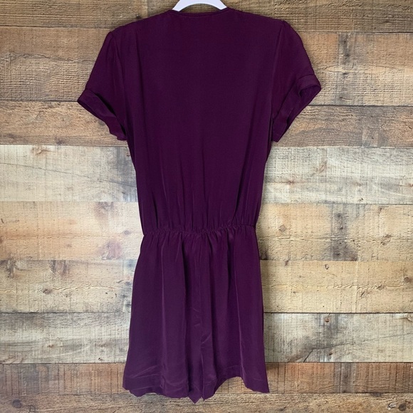 Rory Beca purple 100% silk shorts romper Size Medium - Picture 8 of 9
